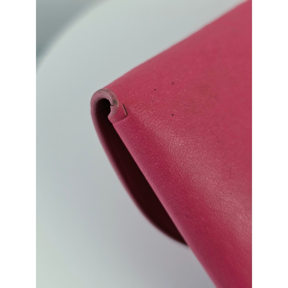 Coach Pink Leather Turnlock Pouch Envelope Clutch Bag Fuchsia Pink - Picture 10 of 15